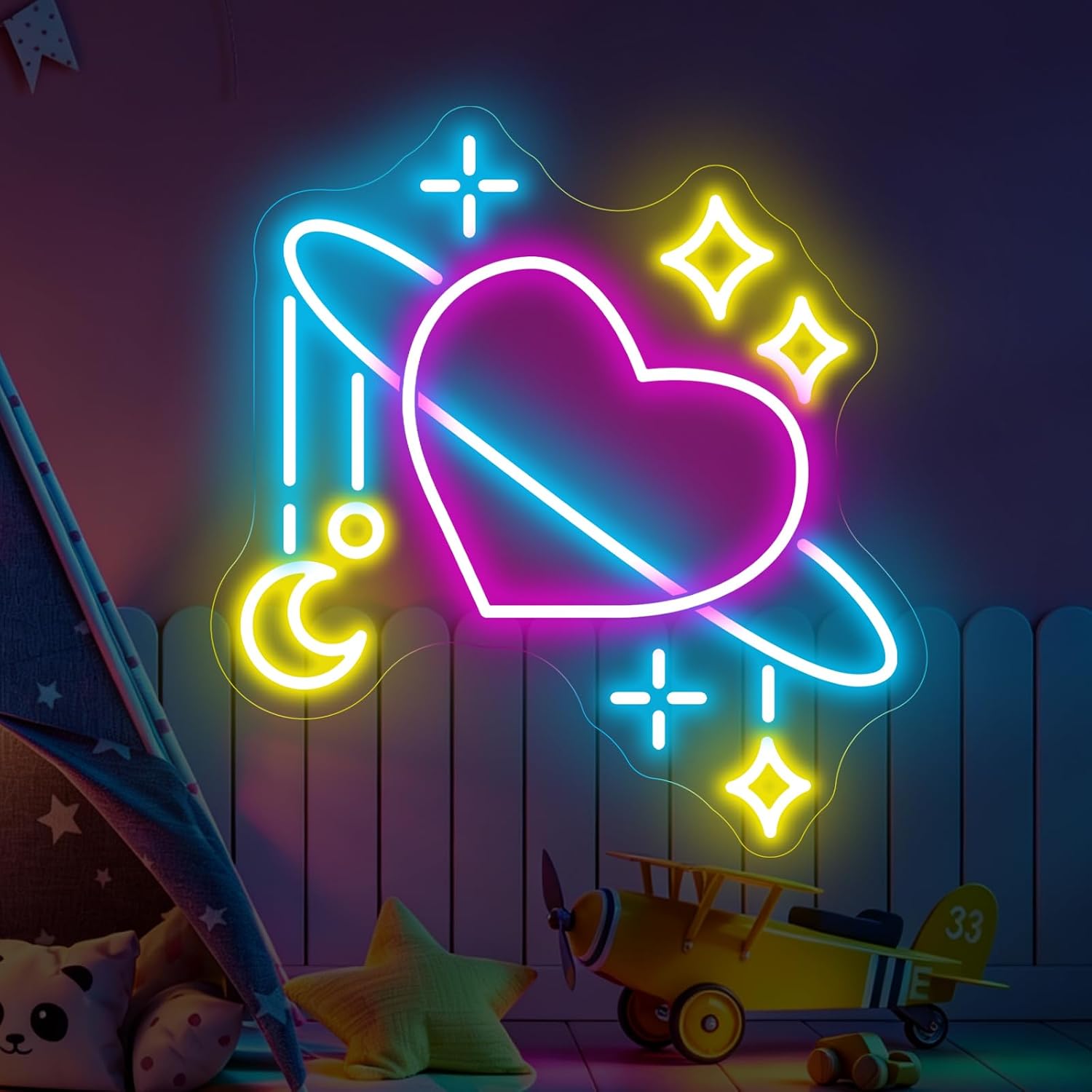 Letrero Luminoso LED de Neón c - Baby Nursery Wall Lights reseña y precio