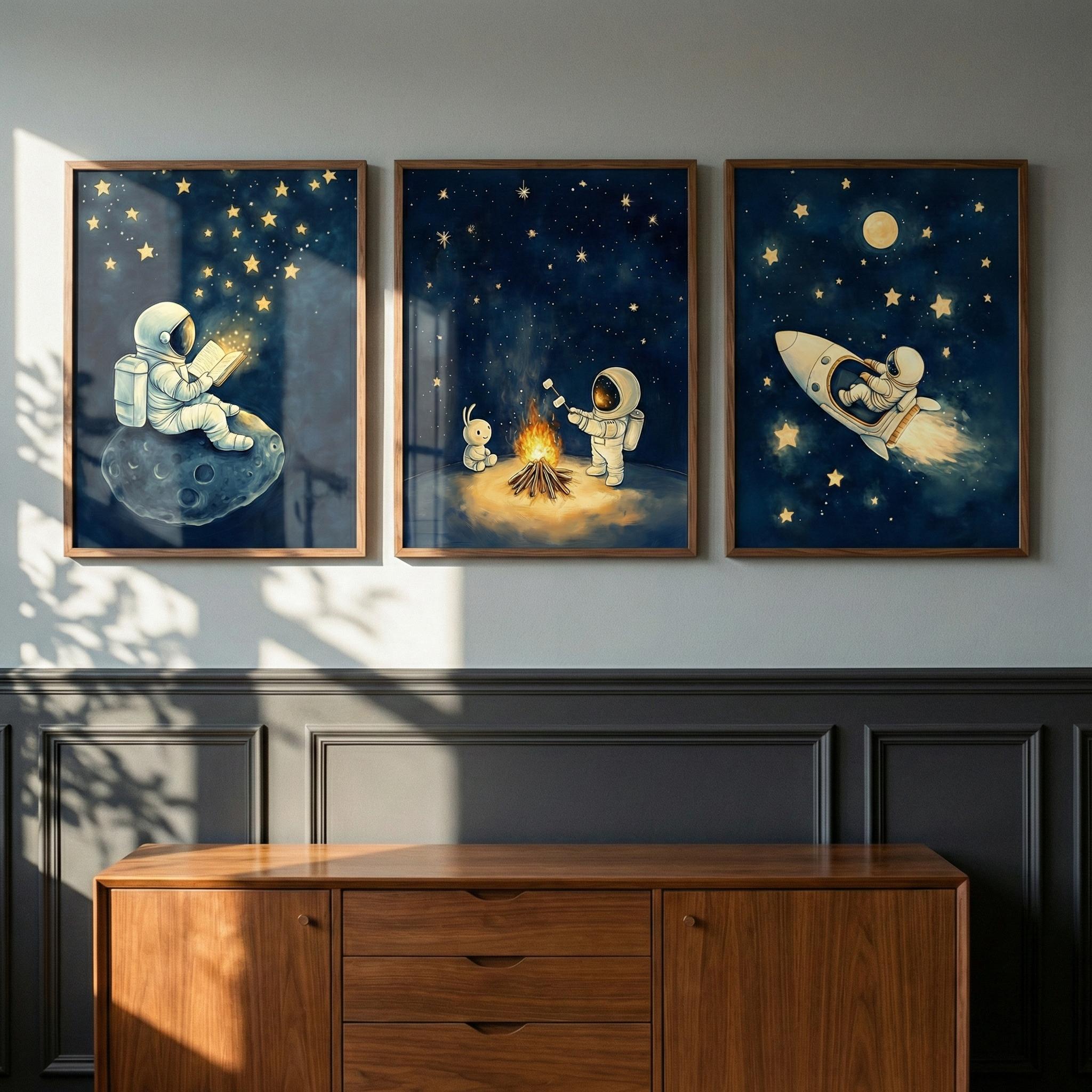 Set de 3 Cuadros Decorativos E - Baby Nursery Frames reseña y precio