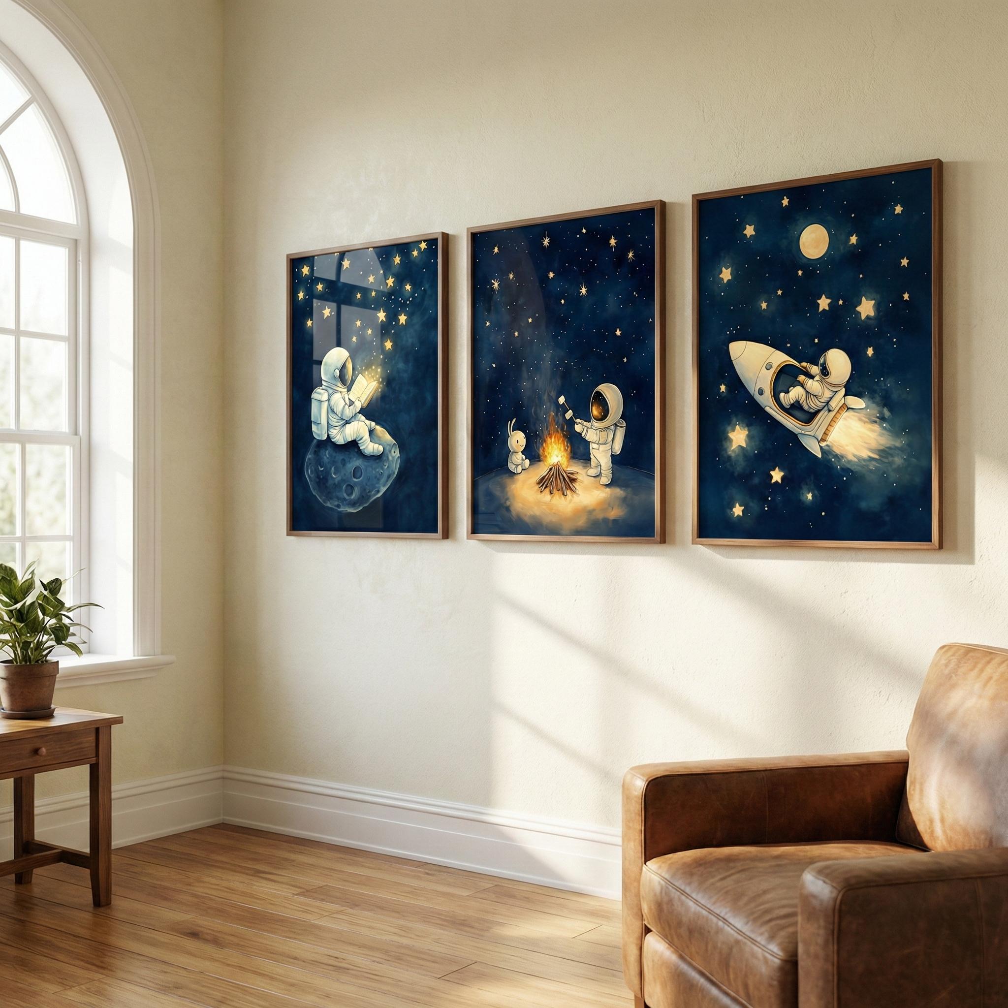 Set de 3 Cuadros Decorativos E - Baby Nursery Frames reseña y precio