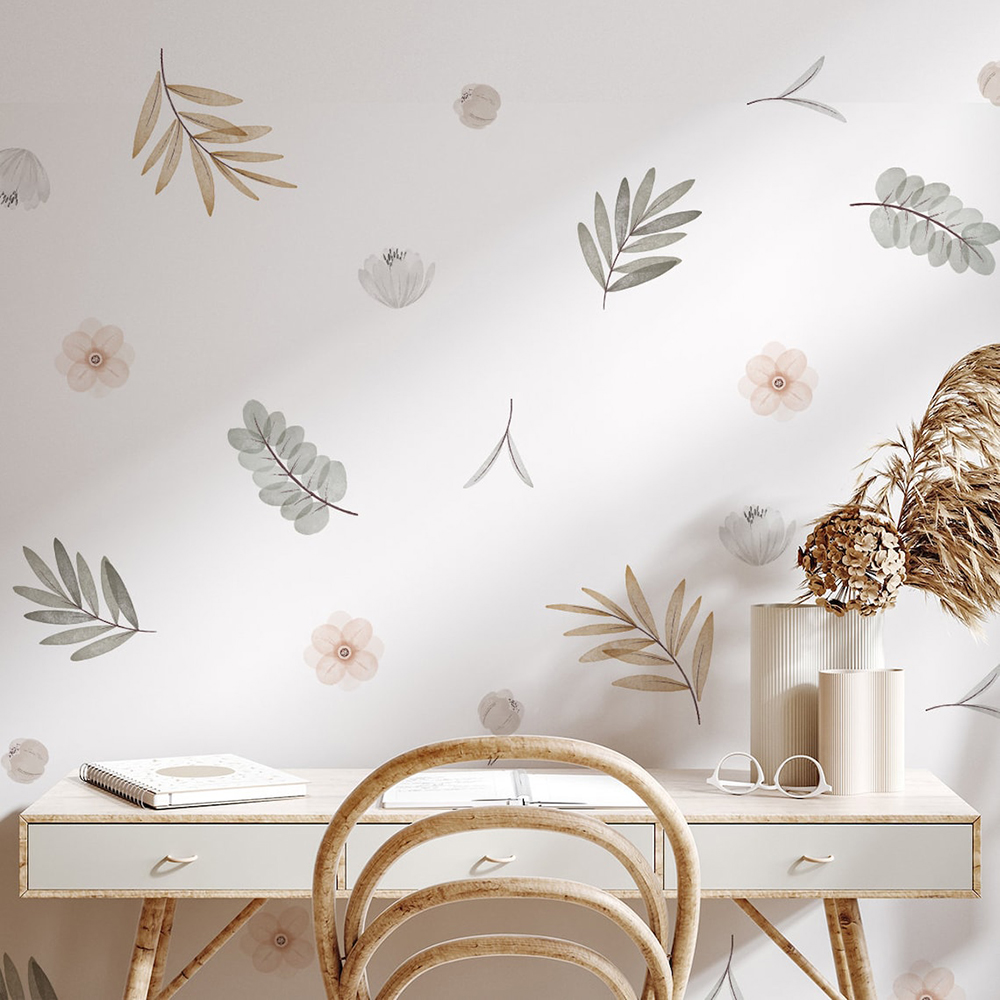 Calcomanías de pared botánicas - Baby Nursery Decor Girl reseña y precio